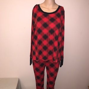 VS plaid PJ set *matching thermal top and bottoms*